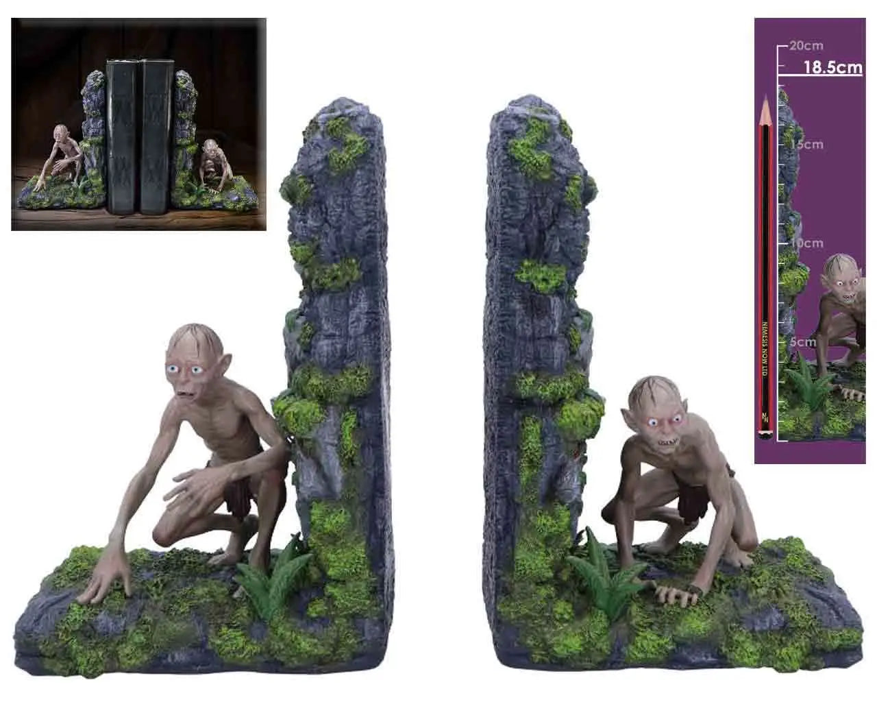 LORD OF THE RINGS GOLLUM AND SMEAGOL BOOK ENDS