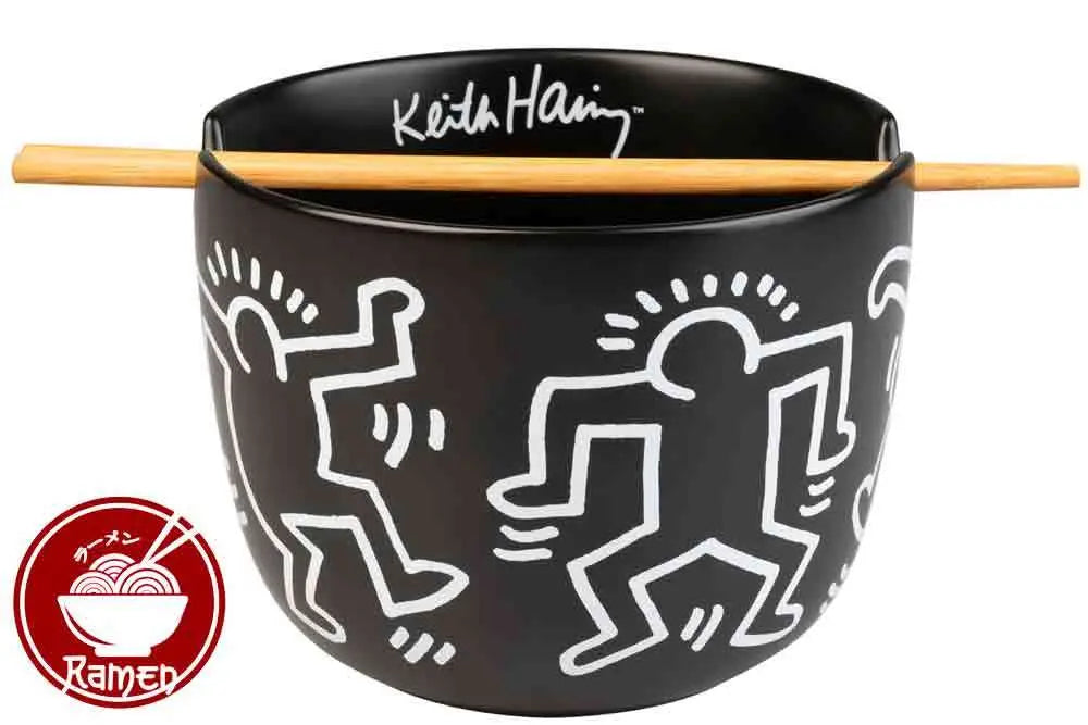 KEITH HARING RAMEN BOWL WITH CHOPSTICK
