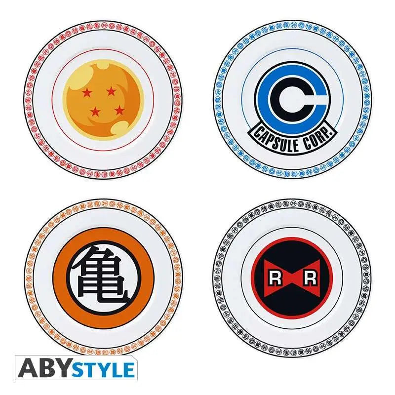 DRAGON BALL EMBLEMS SET PLATES (4x)