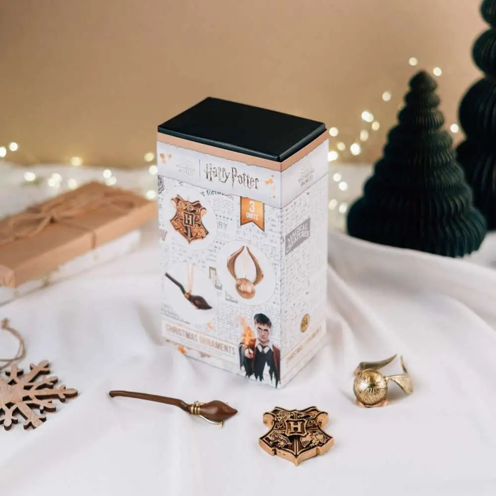 HARRY POTTER CHRISTMAS DECORATION GOLD SET (3)