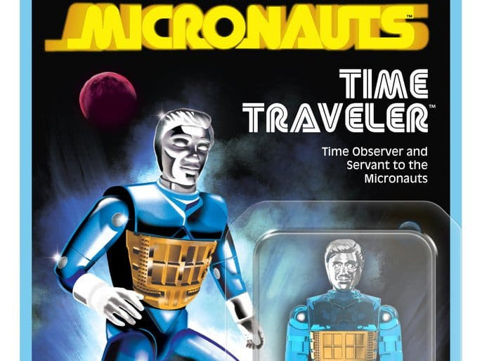 MICRONAUTS WAVE 03 TIME TRAVELER BLUE TRANSLUCENT REACTION+ FIGURE