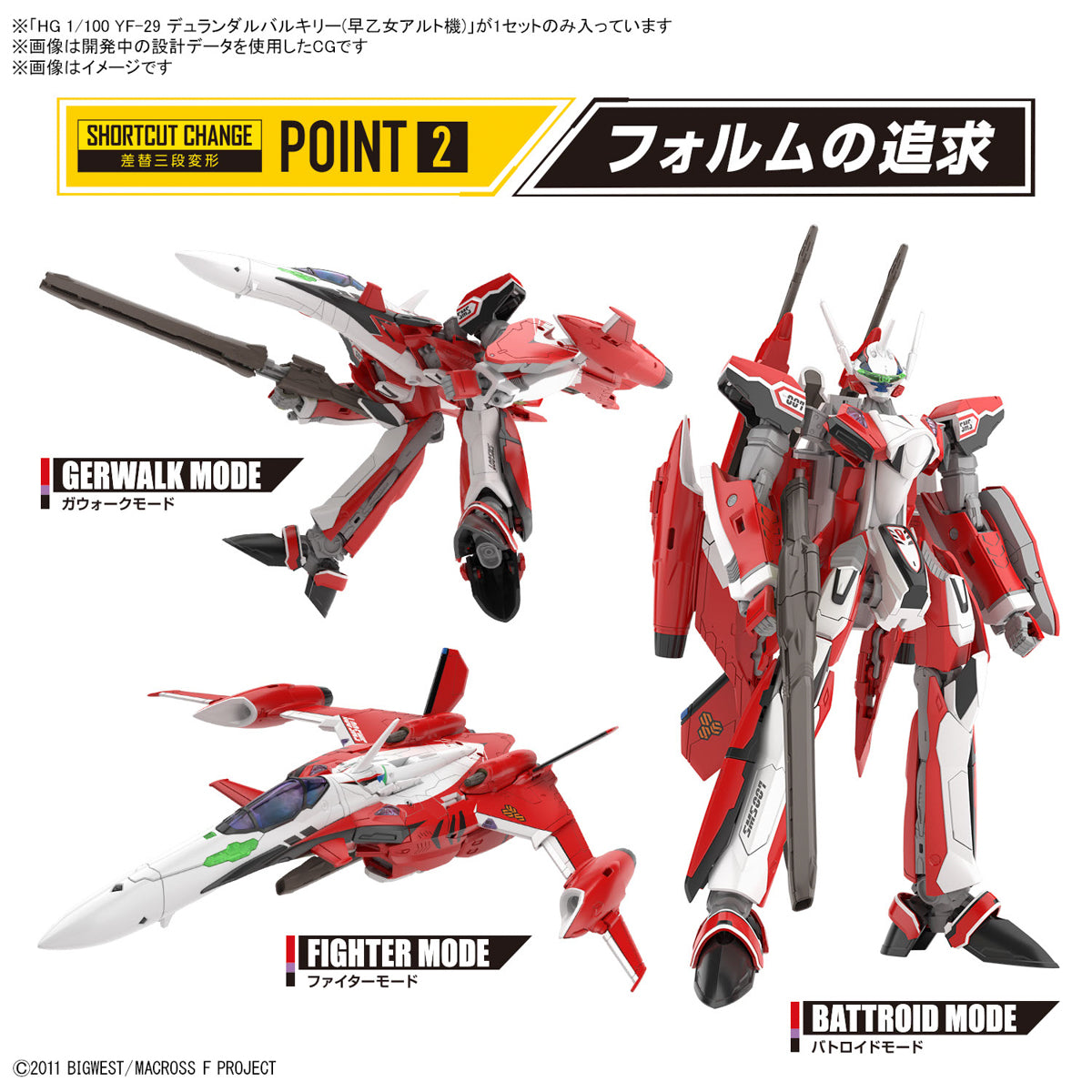 HG 1/100 YF-29 Durandal Valkyrie (Alto Saotome Maschine)