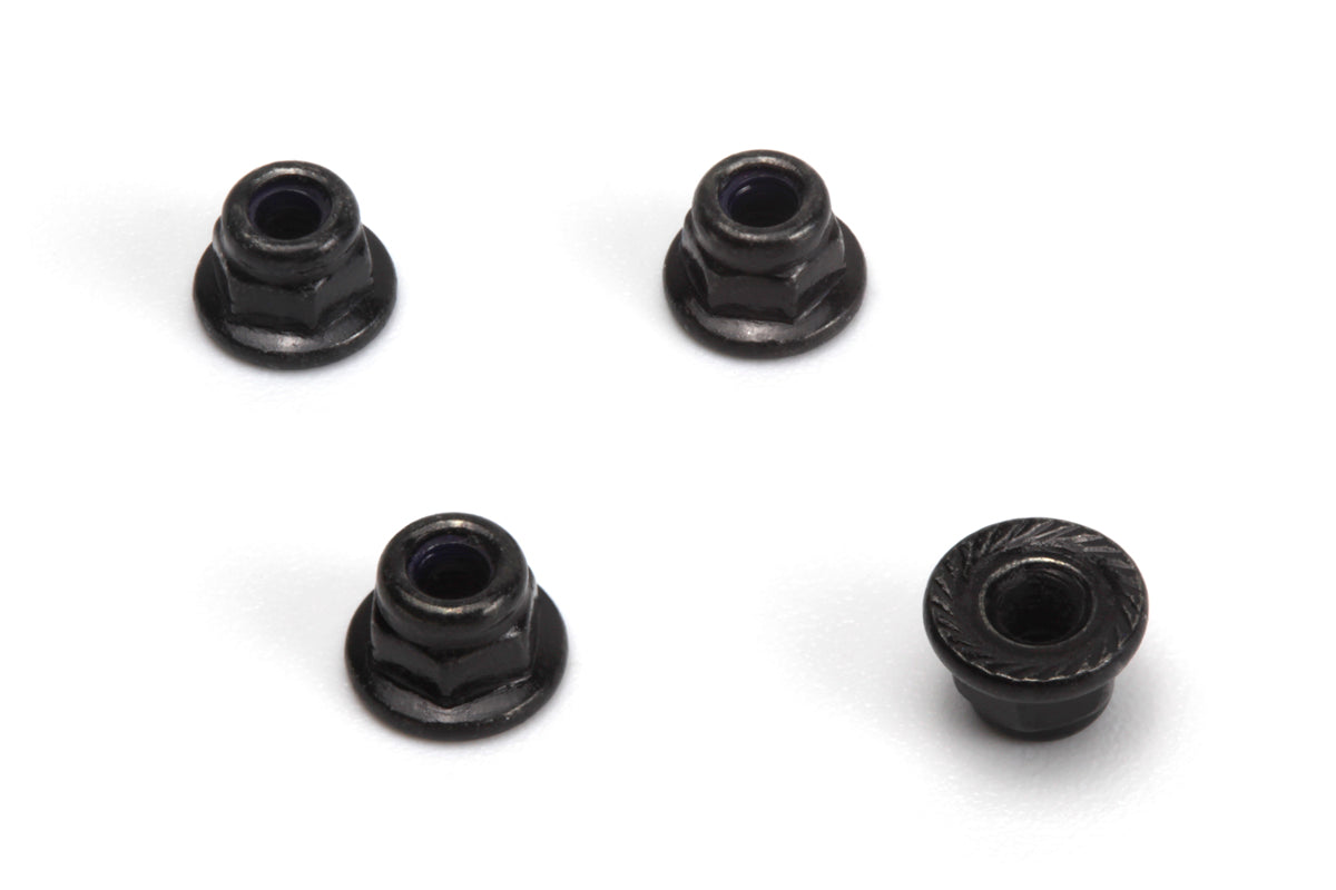 Flange Lock Nut M2.5 (Silver/4pcs)