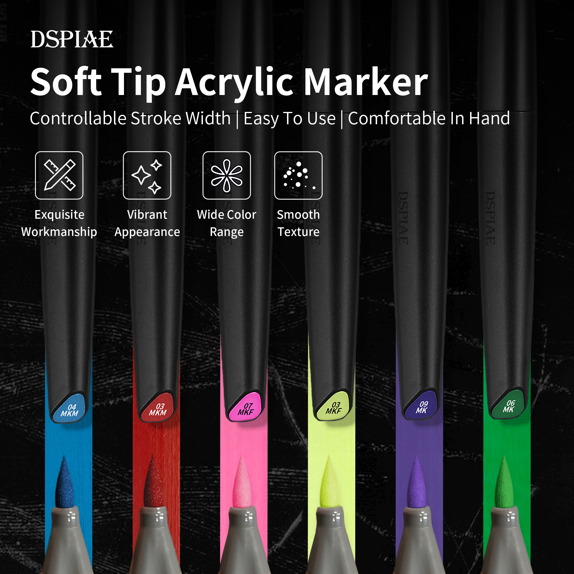 DSPIAE MK Acrylmarker mit weicher Spitze