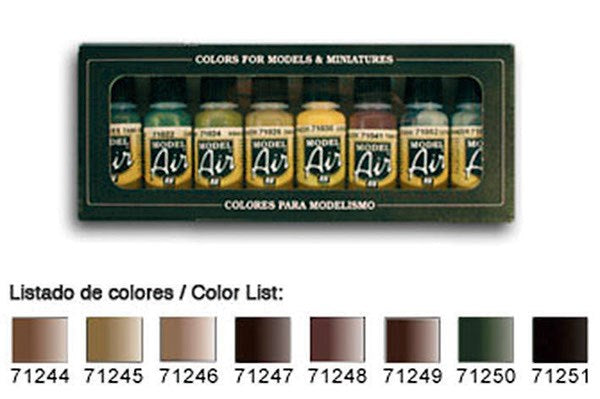AFV color series, Umtarnfarben 8x17ml