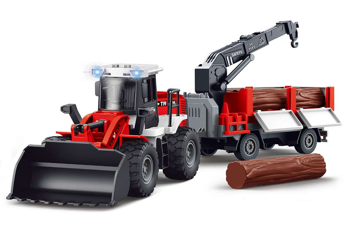 Bulldozer w/hanger, woods, friction, light & sound