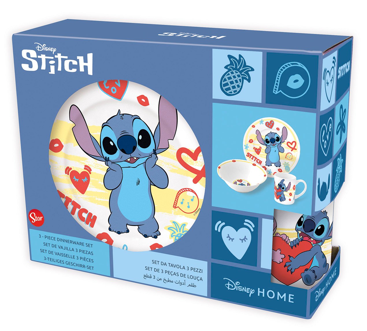 STITCH - Dinner Set - Mug 325ml + Bowl + Plate 3pc