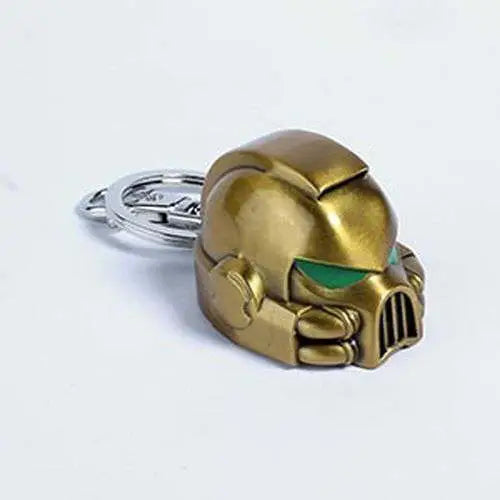 WARHAMMER 40K GOLD MKVII HELMET KCHAIN