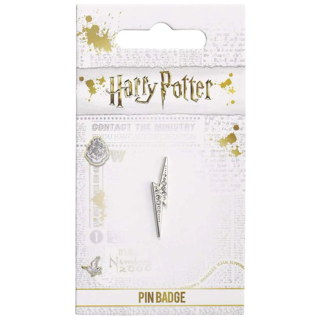 HP CRYSTALS LIGHTNING BOLT PIN BADGE