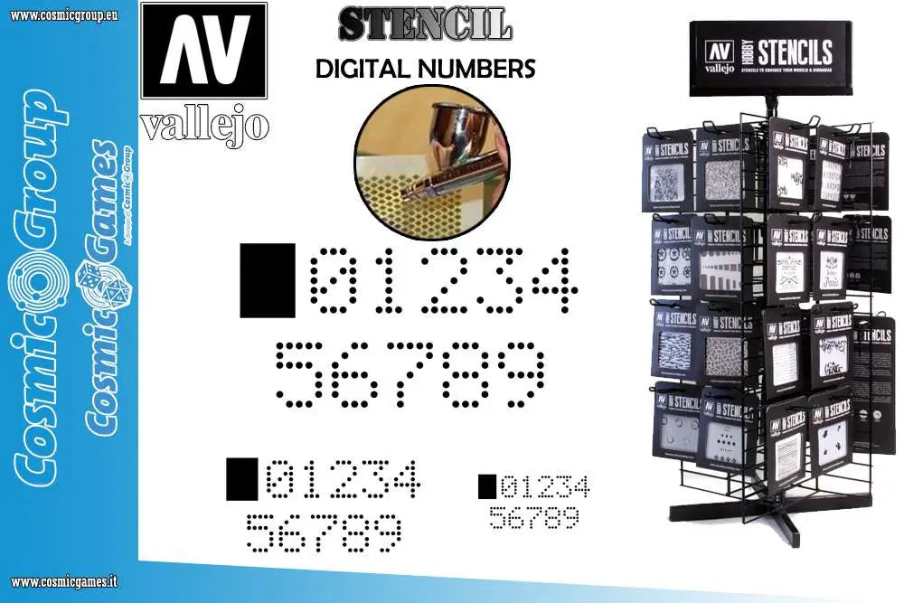 STENCIL STSF004 DIGITAL NUMBERS