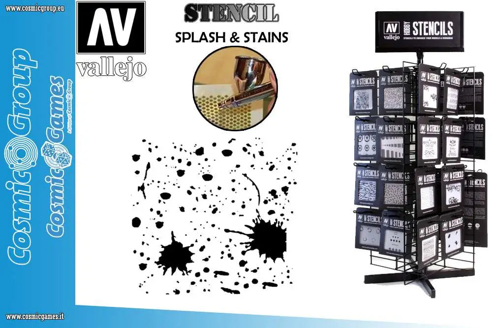 STENCIL STTX003 SPLASH & STAINS
