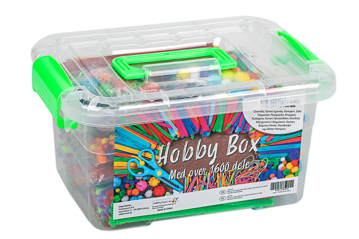 Hobby box med låg ca. 1600 dele ass.