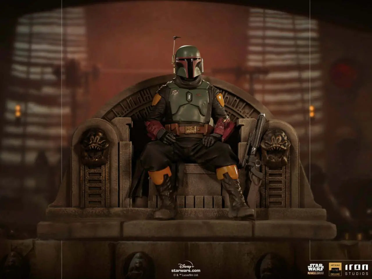 MANDALORIAN BOBAFETT ON THRONE DLX 1/10