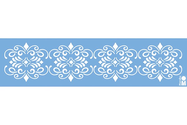 Stencil Baroque Style1 17x66cm