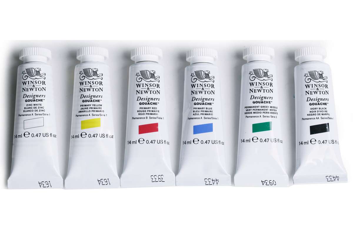 Designers Gouache primary set 6x14ml row