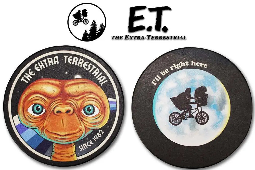 E.T. SET OF 2 CERAMIC COASTERS