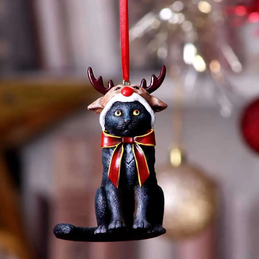 REINDEER CAT HANGING ORNAMENT