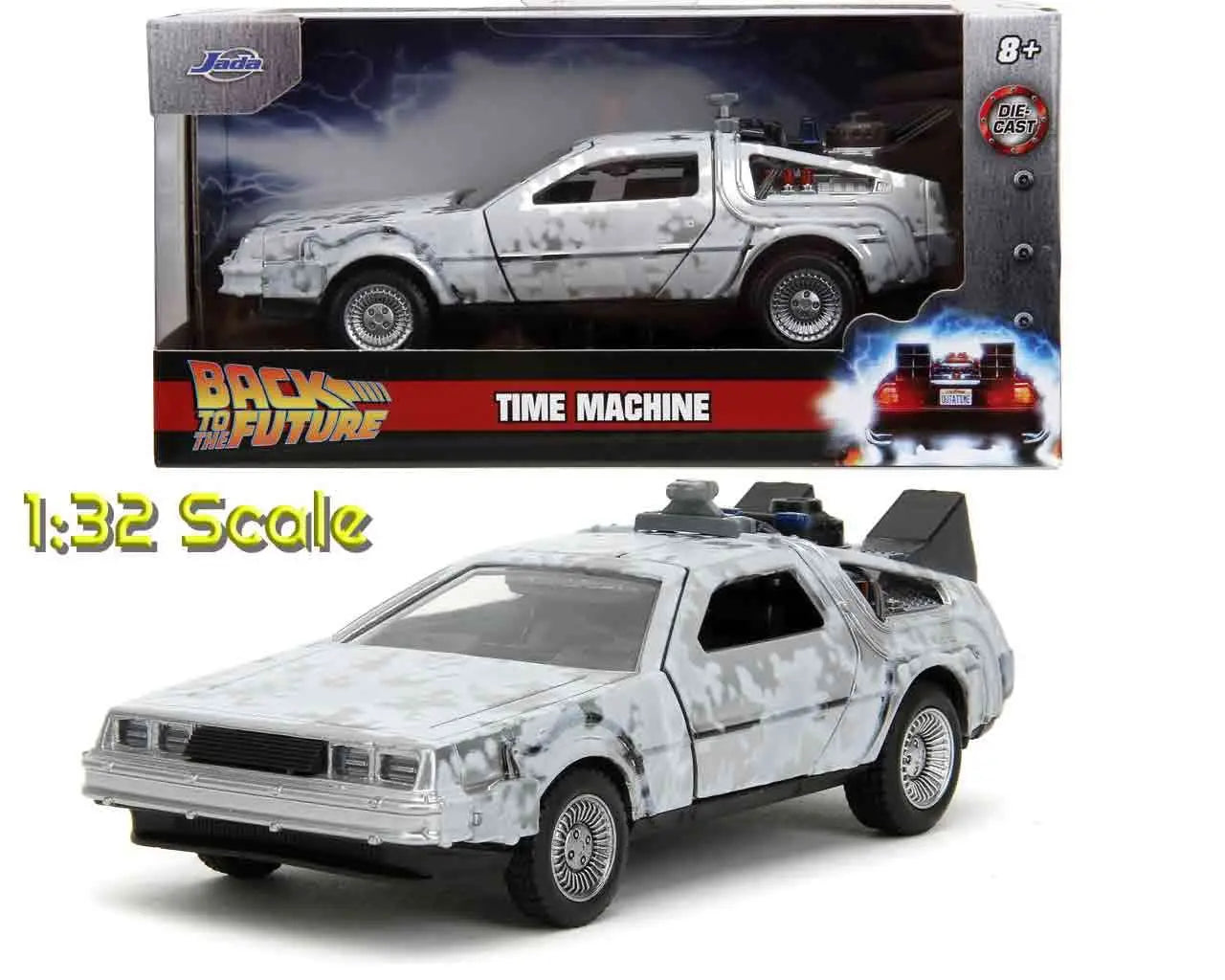Back To The Future Part 1 - 1982 De Lorean DMC 12 With Frost Effect - 1:32 Die-Cast Model Limited Edition