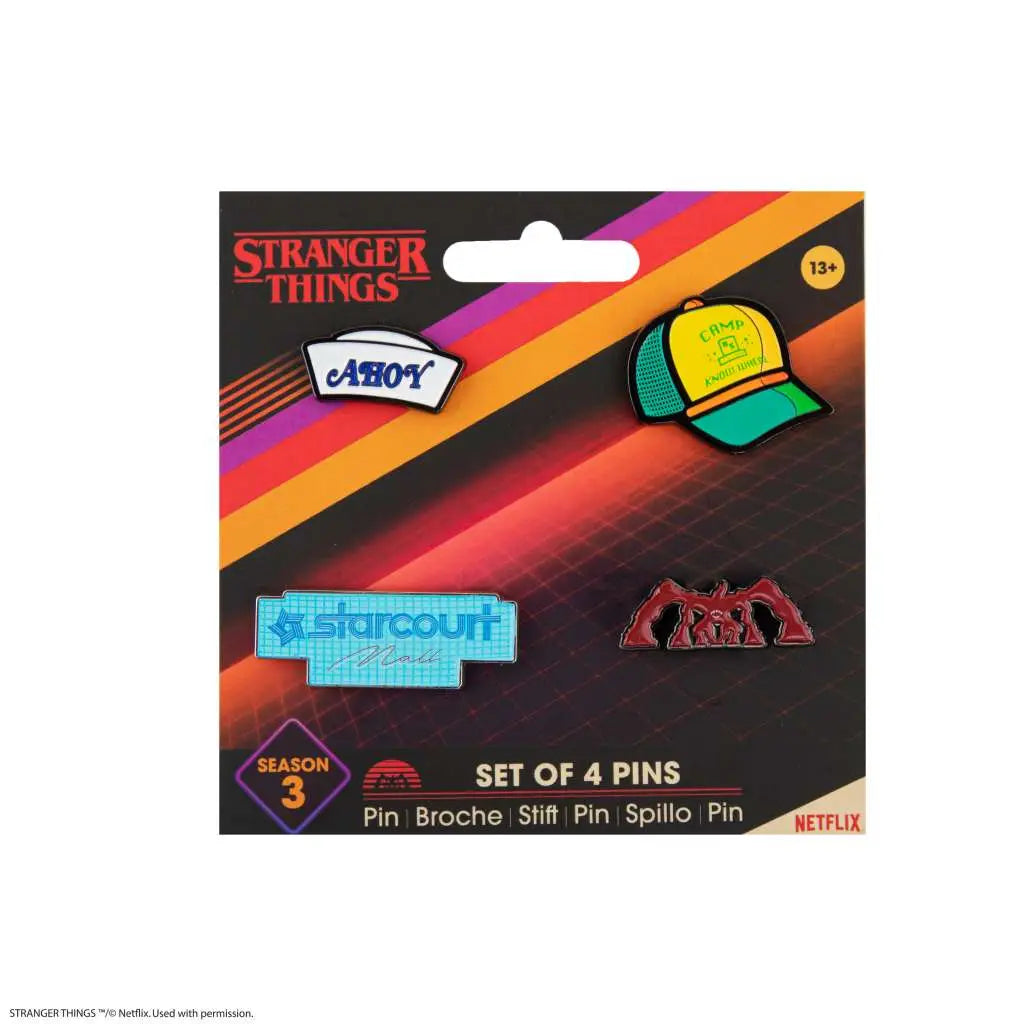 STRANGER THINGS SEASON 3 PIN SET (4)