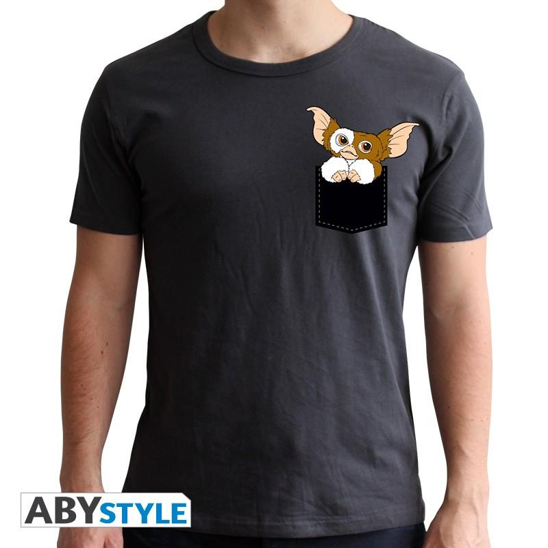 GREMLINS - T-Shirt - Pocket Gizmo - Dunkelgrau - (XS)