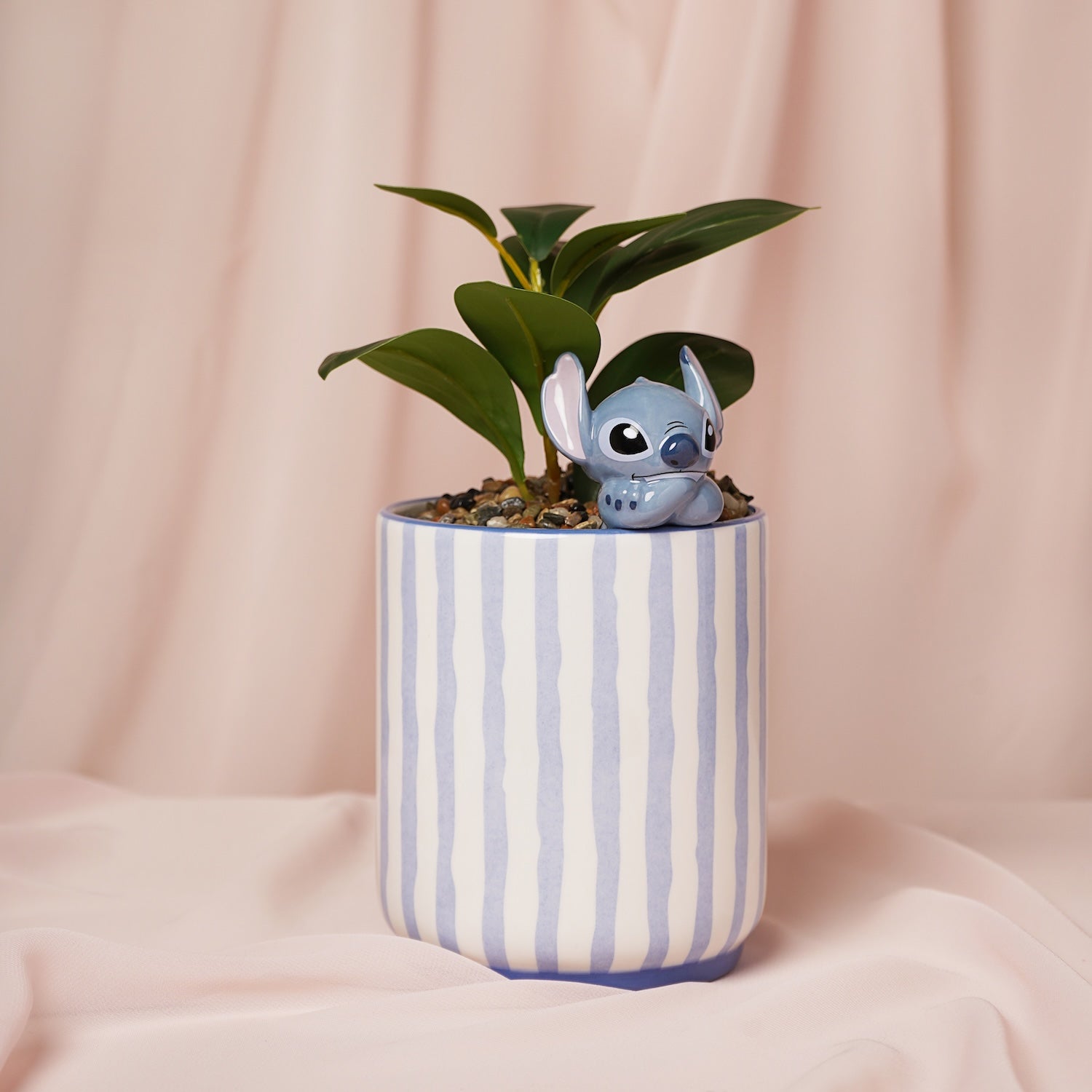 STITCH - Planter with a Mini 3D Stitch + Faux Plant