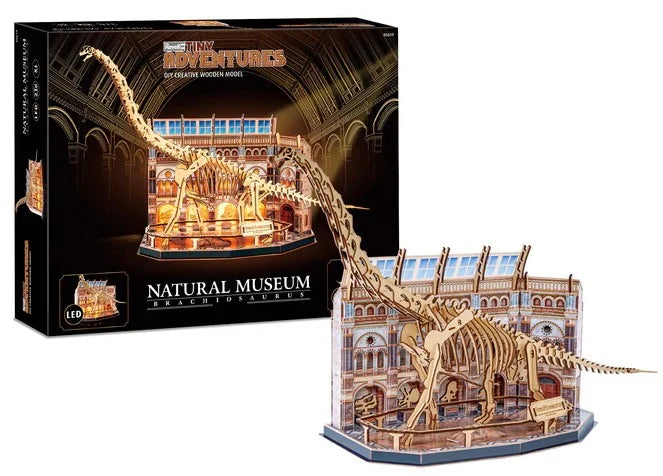 NATURAL MUSEUM - BOOK NOOK KIT - Brachiosaurus - 216pc + LED Light