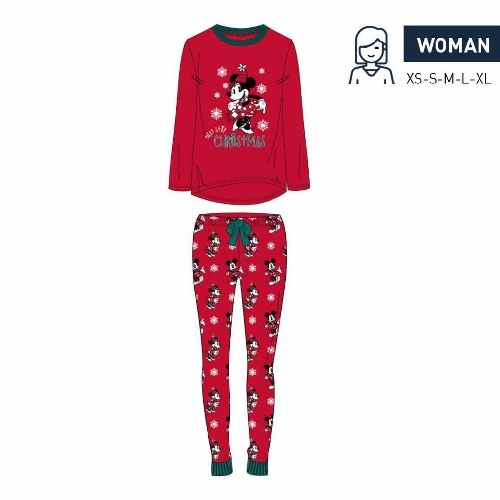 DISNEY - Mickey - Langer Jersey-Pyjama für Damen (L)