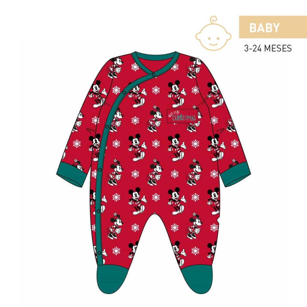 DISNEY – Mickey – Baby-Jersey-Strampler-Pyjama – (12 Monate)