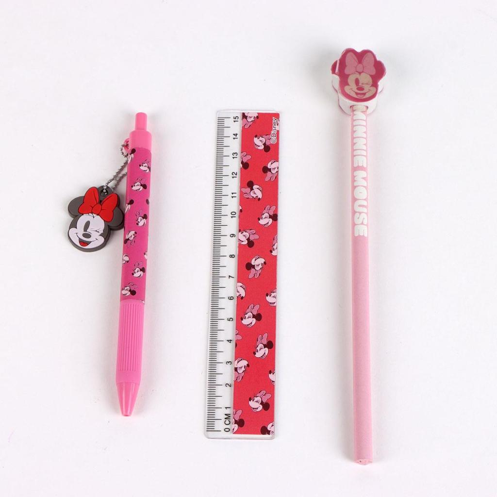 MINNIE - Set de Papeterie - Pot à Crayon + 3pc.