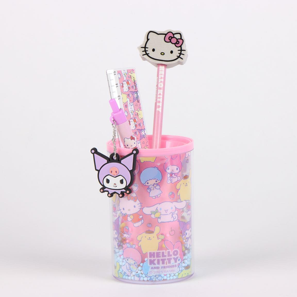 HELLO KITTY & Friends - Stationery Set - Pencil Pot + 3pc.