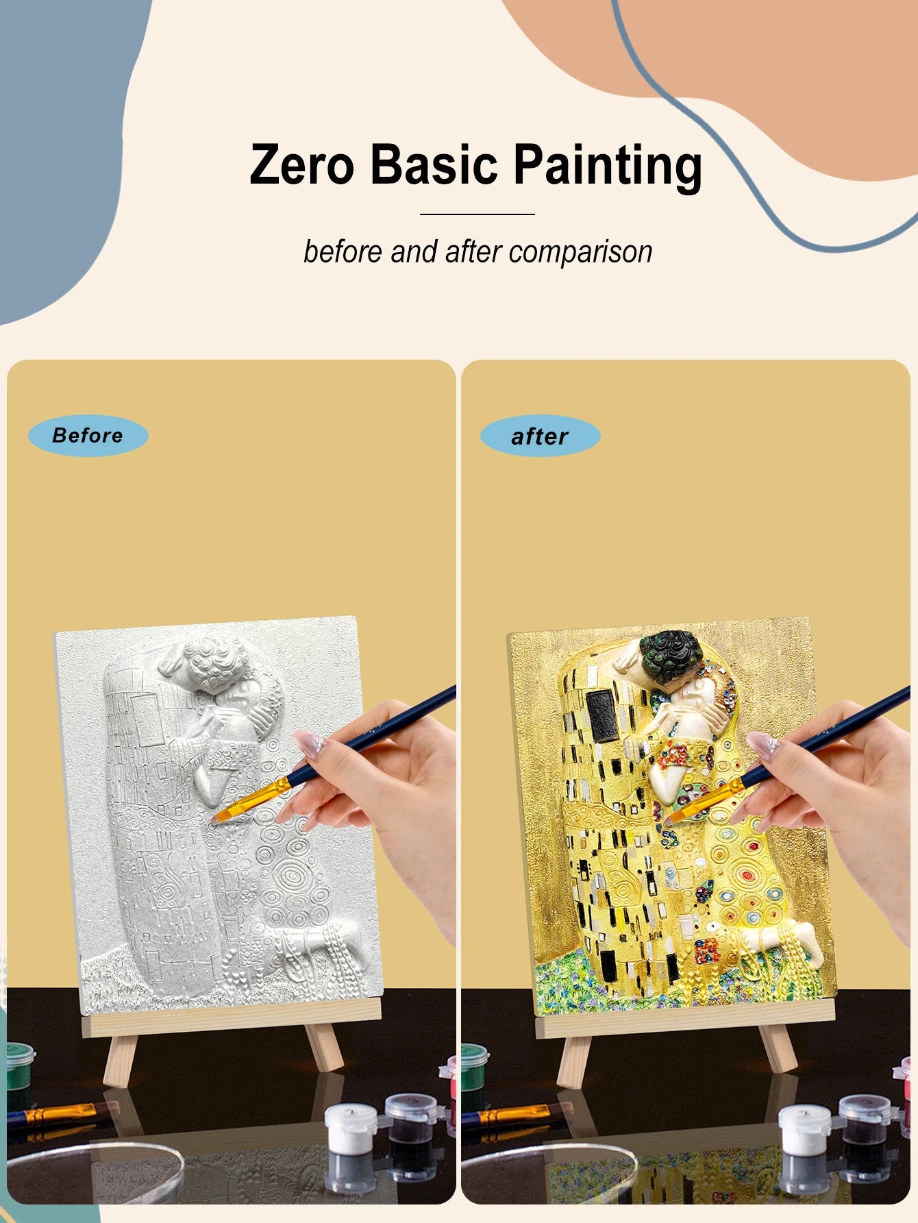Resin DIY 3D Painting - The Kiss - 13.5x10cm
