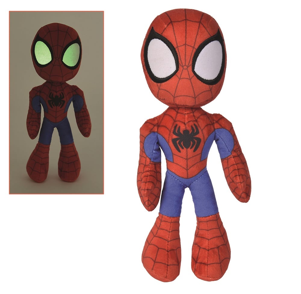 MARVEL - Peluche Spiderman - Yeux Phosphorescents - 25cm