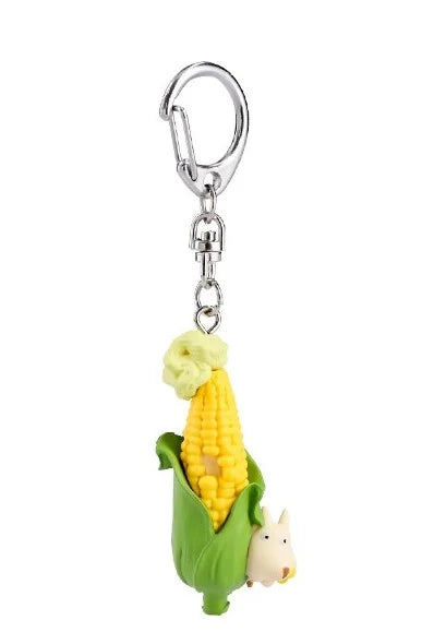 MY NEIGHBOR TOTORO - Soot sprite in corn with Totoro - 3D Keychain