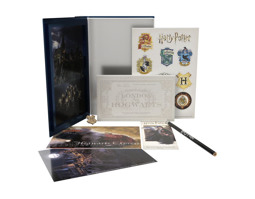 HARRY POTTER – Metallische Bücherbox – Bd. 1 - Briefpapier-Set 7-tlg.