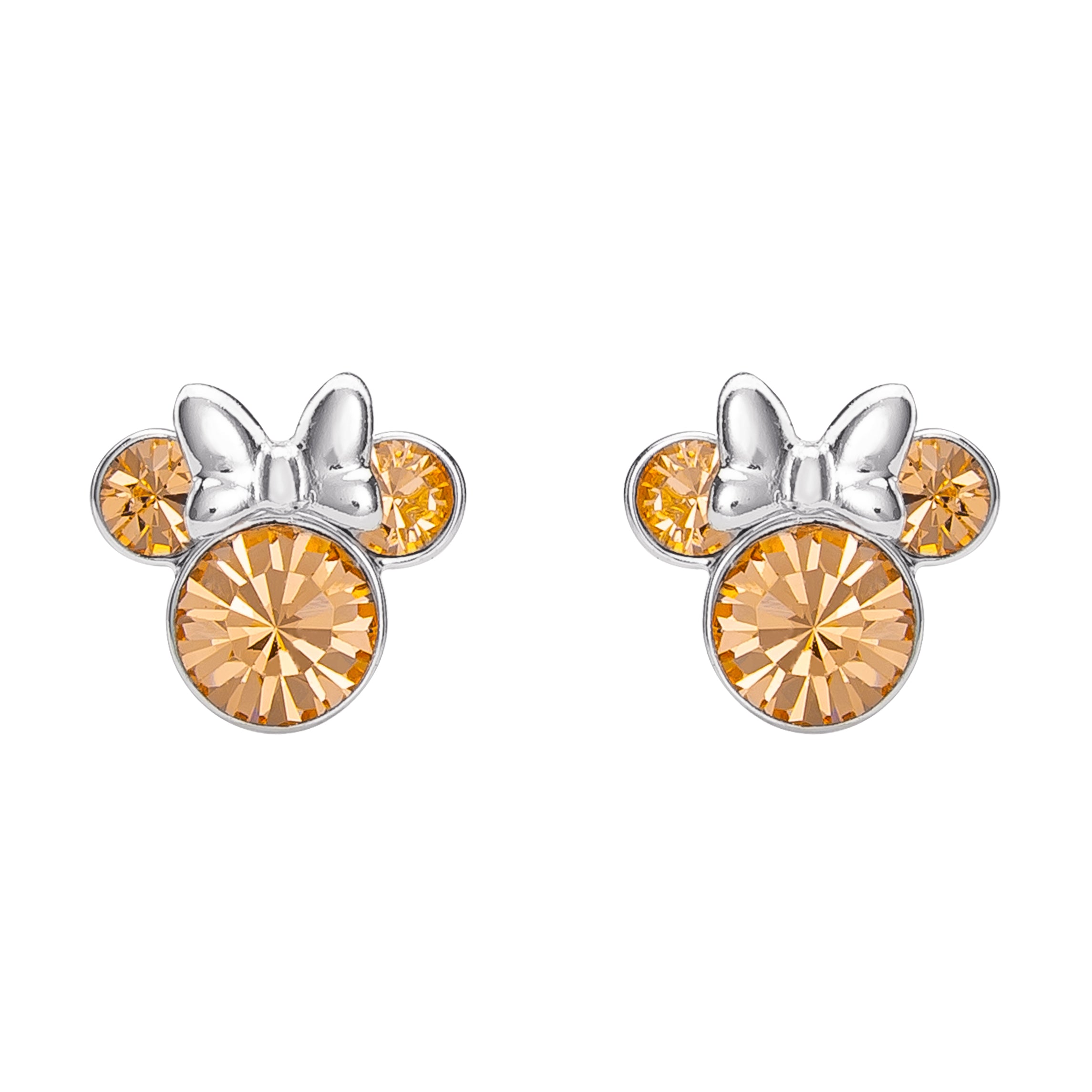 MINNIE - Stud Birthstone Earrings in Plated Brass - June
