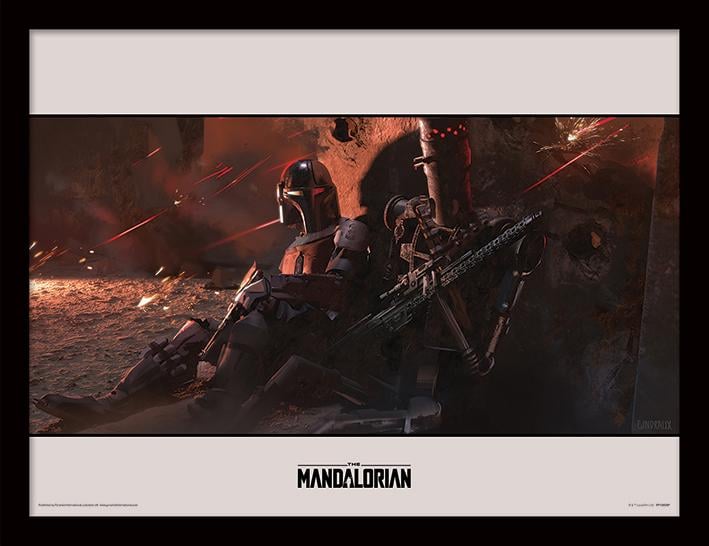 STAR WARS – The Mandalorian Cover – Gerahmter Druck 30 x 40 cm