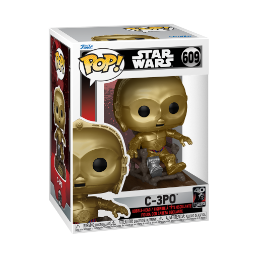 STAR WARS 6 „40TH ANNIVERSARY“ – POP Nr. 609 – C3PO auf Stuhl