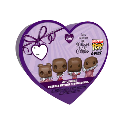 NBX – Pocket Pop Schlüsselanhänger 4er-Pack – Valentinstag (Schokoladen-Look)