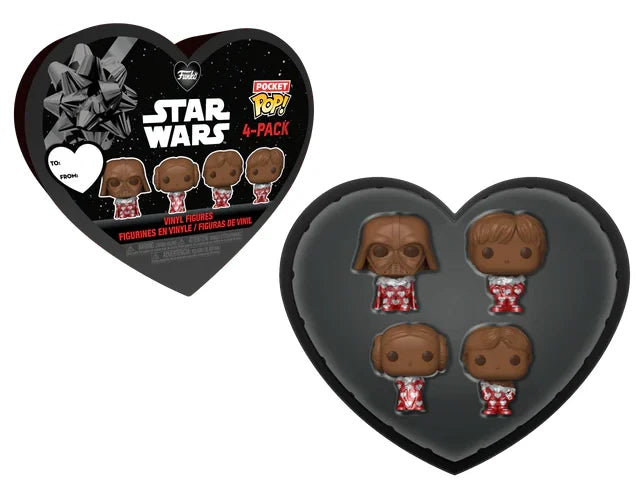 STAR WARS – Pocket Pop Schlüsselanhänger 4er-Pack – Valentinstag (Schokoladen-Look)