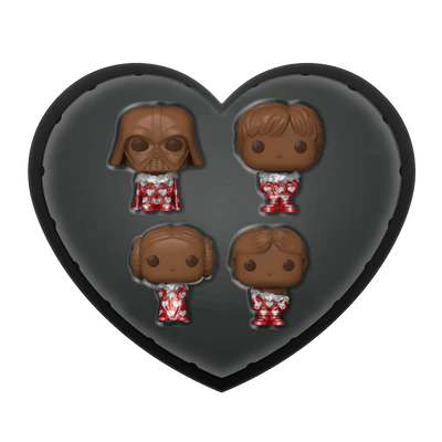 STAR WARS – Pocket Pop Schlüsselanhänger 4er-Pack – Valentinstag (Schokoladen-Look)