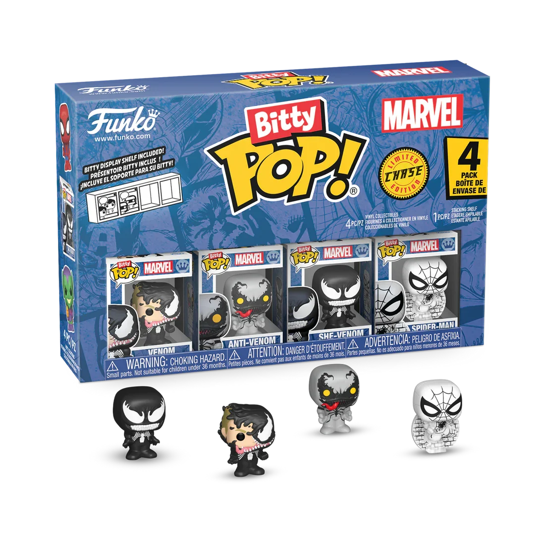 SPIDER-MAN - Bitty Pop 4 Pack 2.5cm - Venom