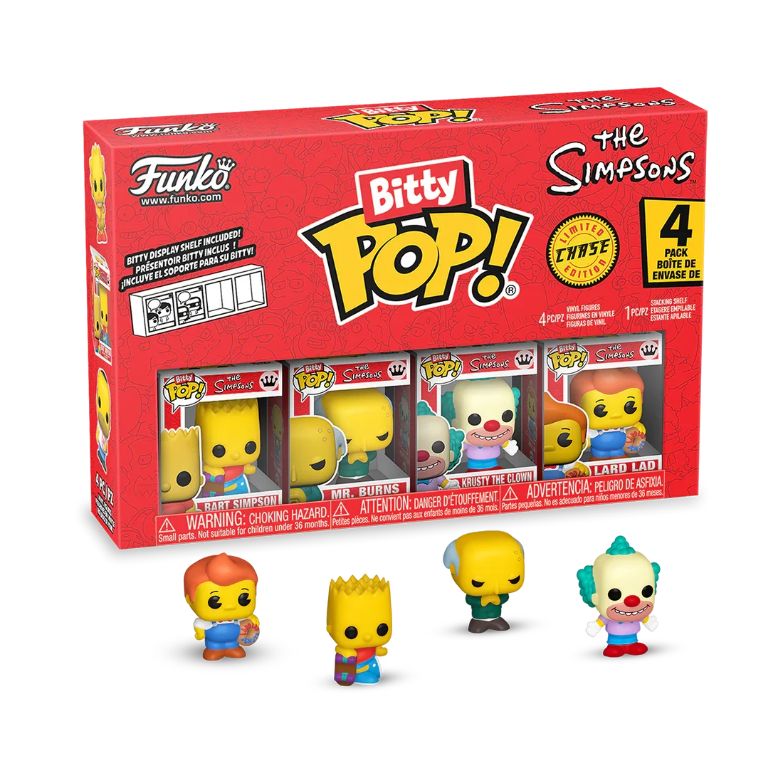 SIMPSONS - Bitty Pop 4 Pack 2.5cm - Bart