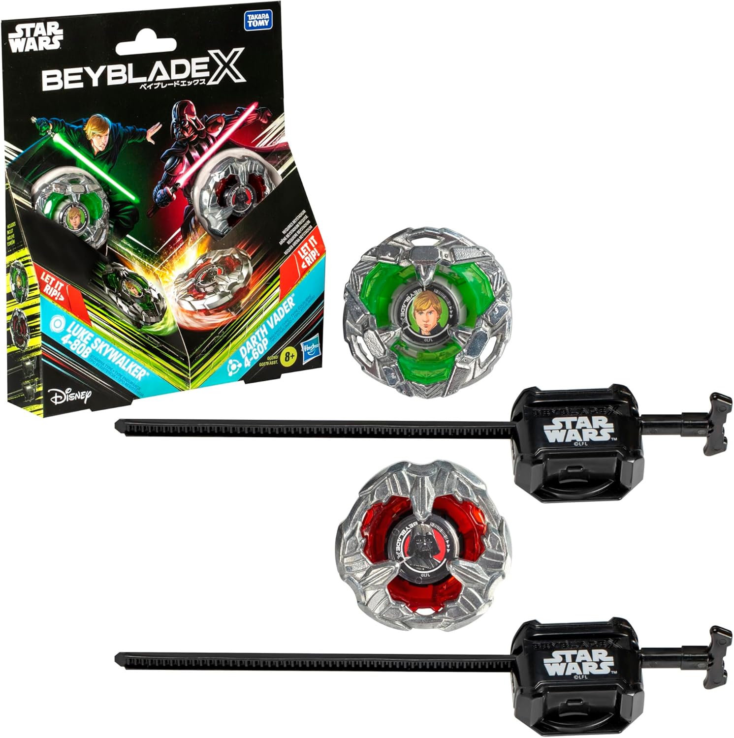 BEYBLADE X - Star Wars Luke 4-80B & Darth Vader 4-60P Dual Pack