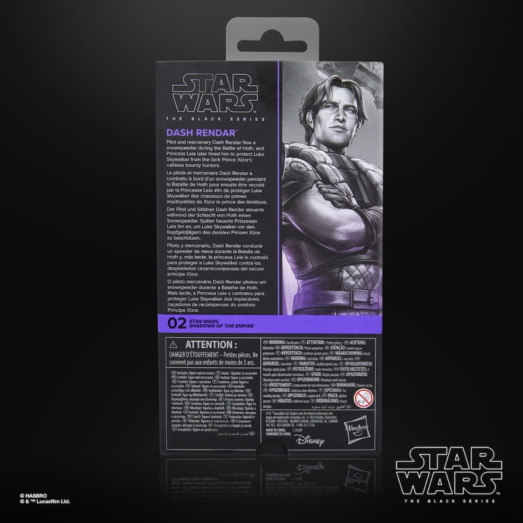STAR WARS SHADOWS OF THE EMPIRE - Dash Rendar - Fig. Black Series 15cm