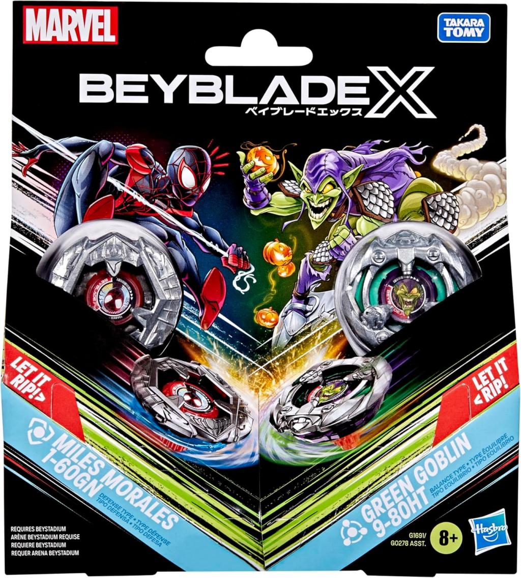 BEYBLADE X - Miles Morales 1-60GN & Green Goblin 9-80HT