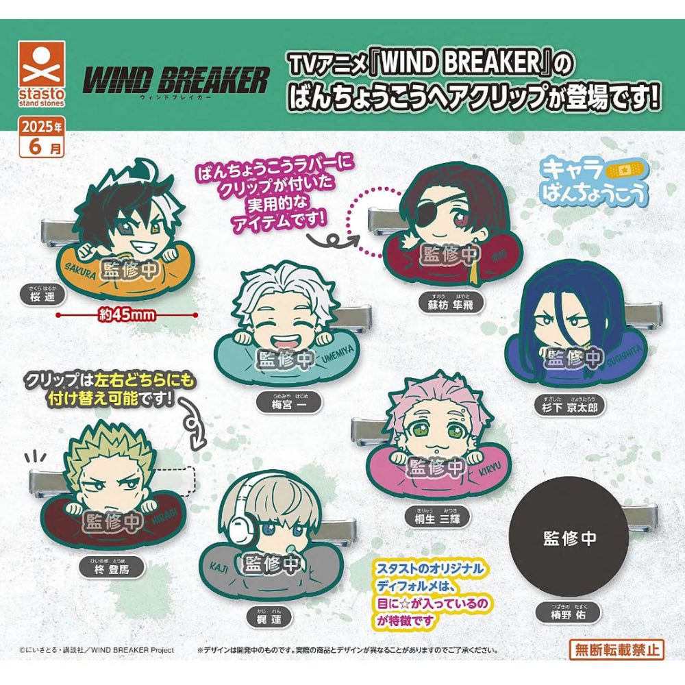 GASHAPON - Wind Breaker Chara Rubber Hair Clip (40 Capsule 68mm)