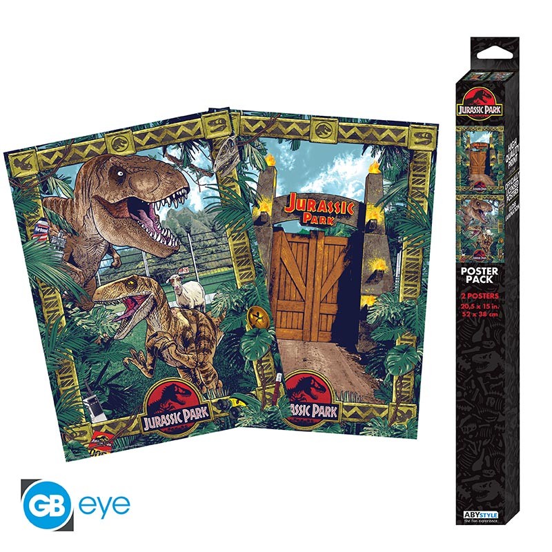 JURASSIC PARK - Tore und Artenvielfalt - Set 2 Chibi-Poster '52x38'
