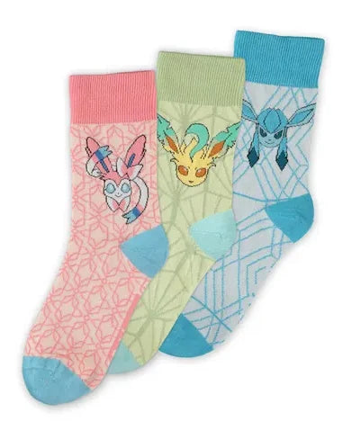 POKEMON - Eevee Evolution II - Pack of 3 pairs of socks (T43-46)