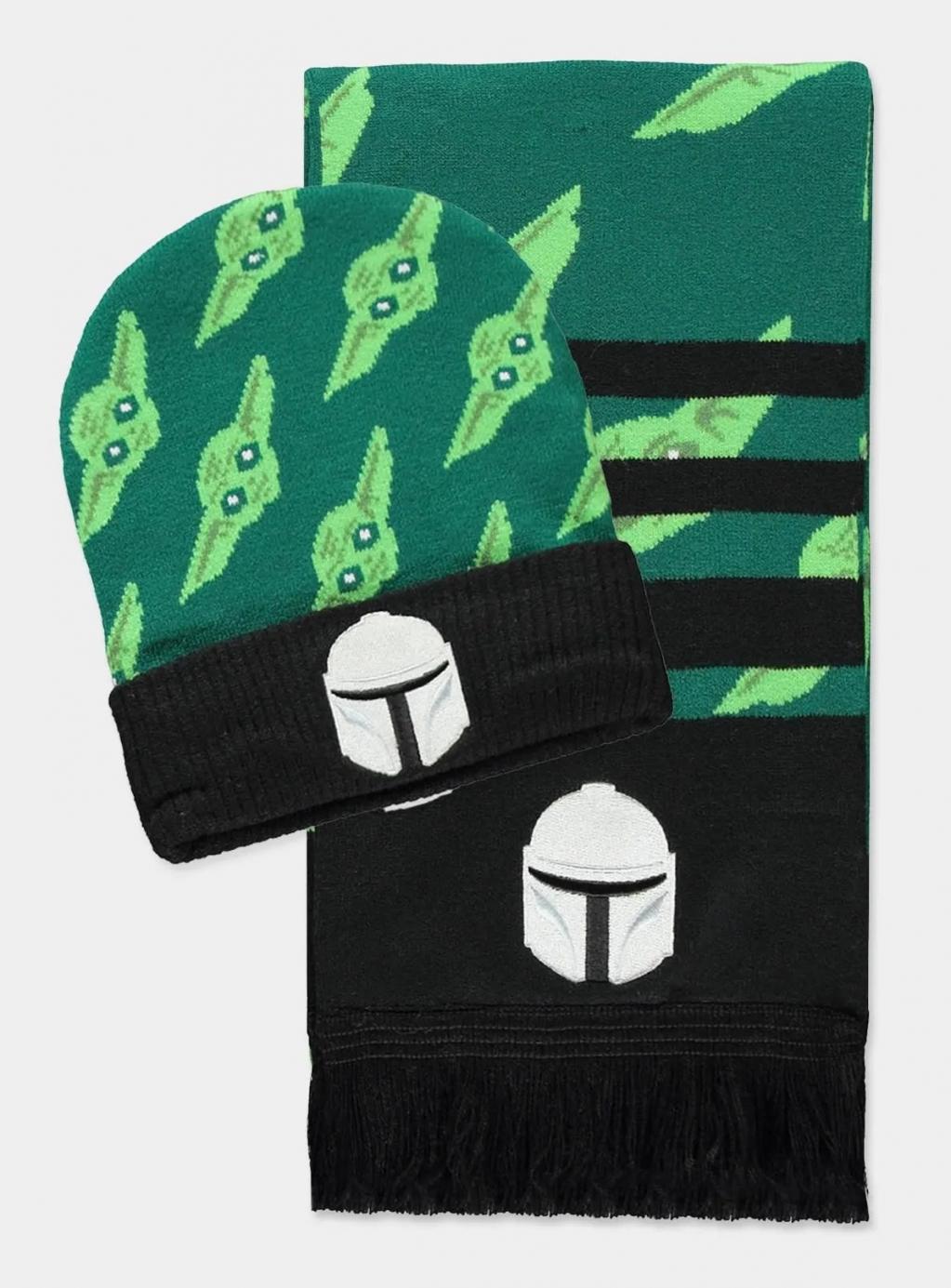 STAR WARS – Mando & Grogu Green – Geschenkset aus Mütze und Schal