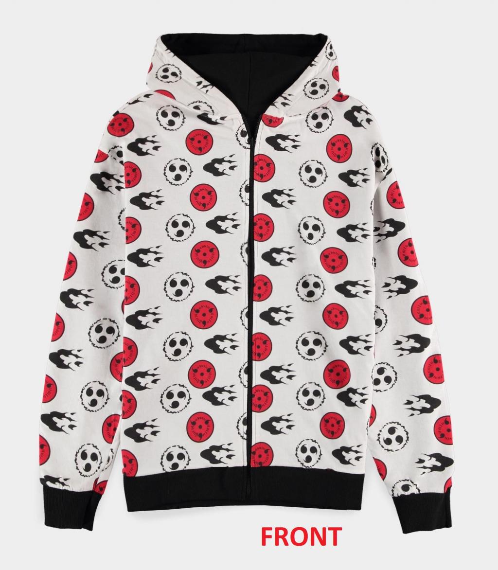 NARUTO SHIPPUDEN – Symbole – Wende-Kapuzenpullover mit Reißverschluss für Herren (XL)